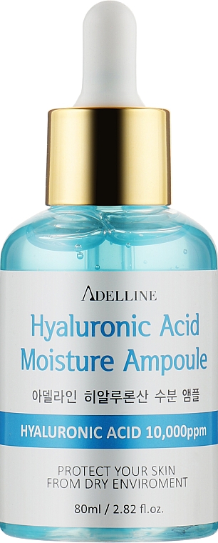 Зволожувальна ампула-сироватка для обличчя з гіалуроновою кислотою - Adelline Hyaluronic Acid Moisture Ampoule