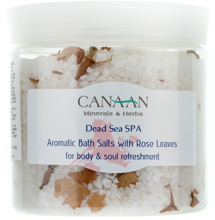 Ароматическая соль для ванны с лепестками розы - Canaan Minerals & Herbs Aromatic Bath Salts With Rose Leaves