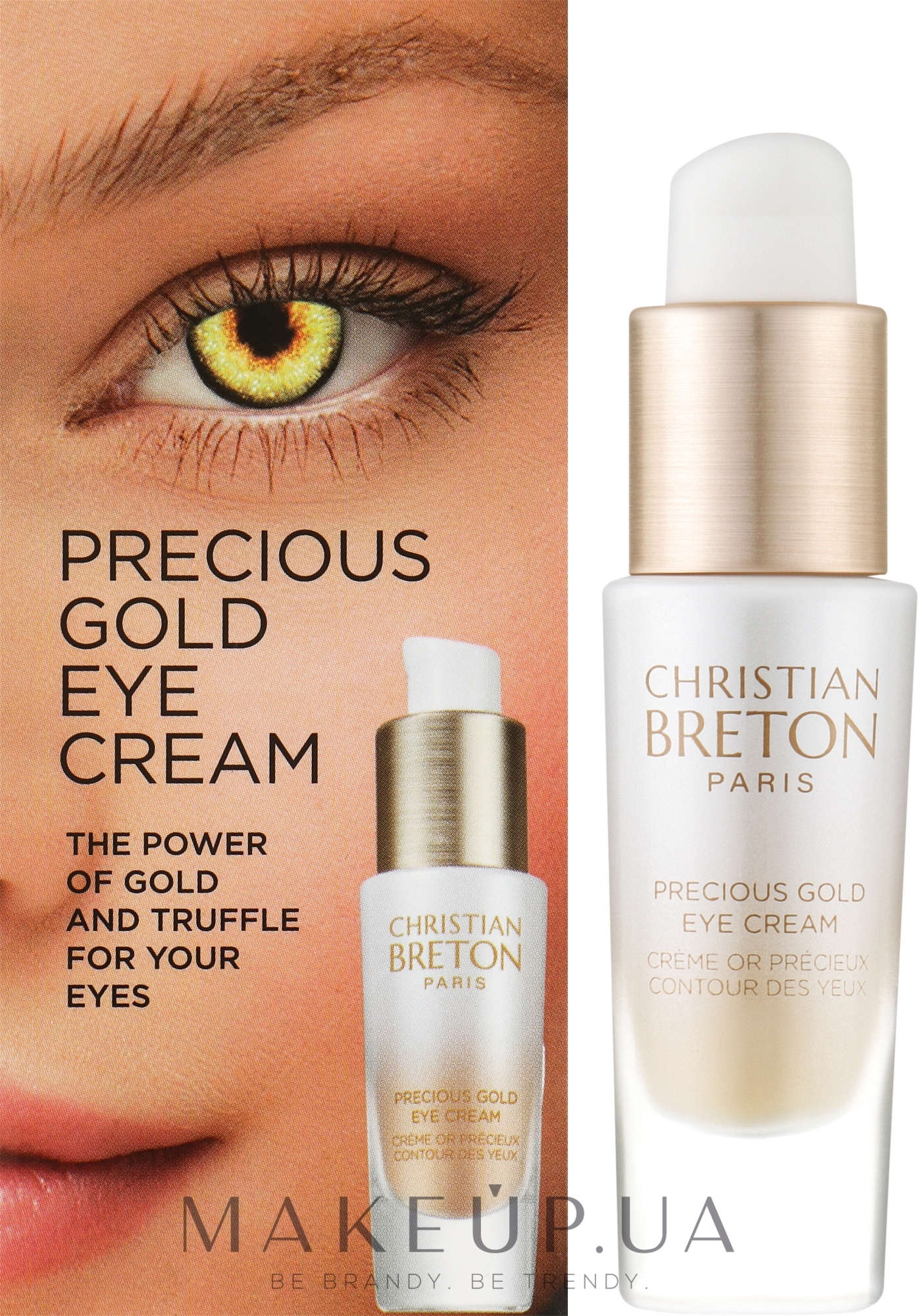Крем для контуру очей з екстрактом трюфеля та колоїдним золотом - Christian Breton Eye Priority Precious Gold Eye Cream — фото 15ml