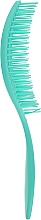 Щетка для волос массажная, скелетон "Flexi", овальная, 24 см, бирюзовая - Titania — фото N3