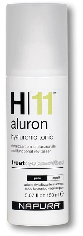 Многофункциональный восстанавливающий тоник для волос, лица, бороды - Napura H11 Aluron Hyaluronic Tonic — фото N1
