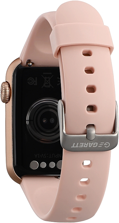 Смарт-часы, розовые, резиновый ремешок - Garett Smartwatch Action — фото N2