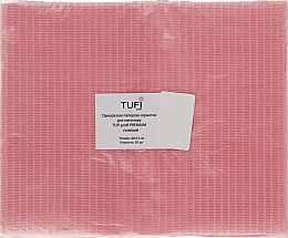 Бумажные салфетки для маникюра, влагостойкие, 40х32см, розовые - Tuffi Proffi Premium — фото N1