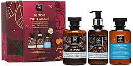 Духи, Парфюмерия, косметика Набор - Apivita Set Bloom With Grace (sh/gel/300ml + b/milk/200ml + shm/250ml)