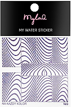 Наклейки для ногтей 9 "Зебра" - MylaQ My Water Sticker — фото N1
