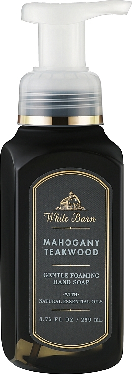 Мило-піна для рук "Mahogany Teakwood" - Bath and Body Works White Barn Mahogany Teakwood Gentle Foaming Hand Soap — фото N1