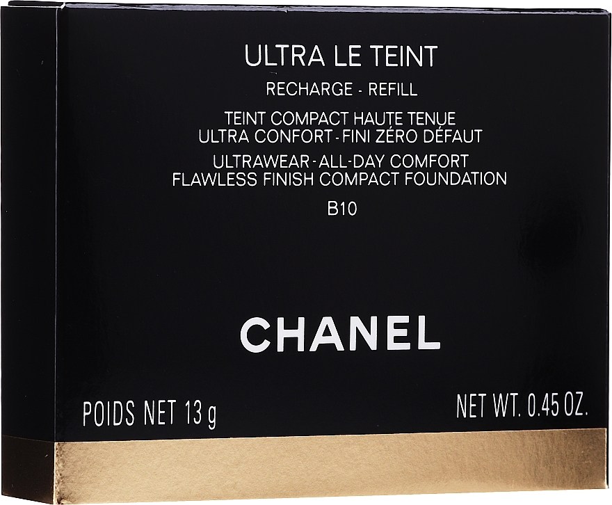 Компактное тональное средство - Chanel Ultra Le Teint Ultrawear All-Day Comfort Flawless Finish Compact Foundation (сменный блок) — фото N1