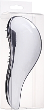 Щетка для волос "Detangler" 62186, серебряная - Top Choice — фото N2
