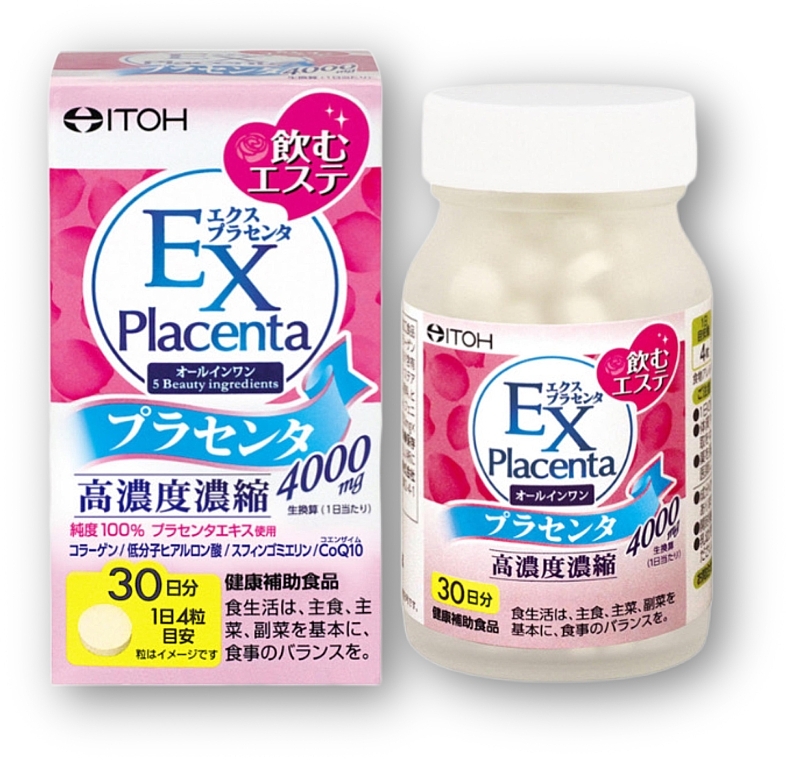 Б'юті-добавка Плацента EX c Q10, Колаген, Кераміди та Гіалуронова кислота на 30 днів - Itoh Ex Placenta