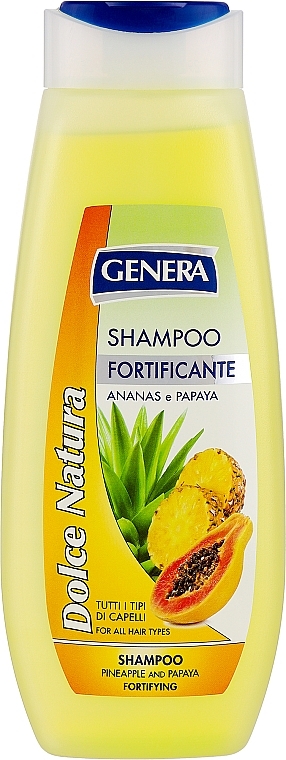 Укрепляющий шампунь для волос "Ананас и Папайя" - Genera Dolce Natura Shampoo  — фото N1