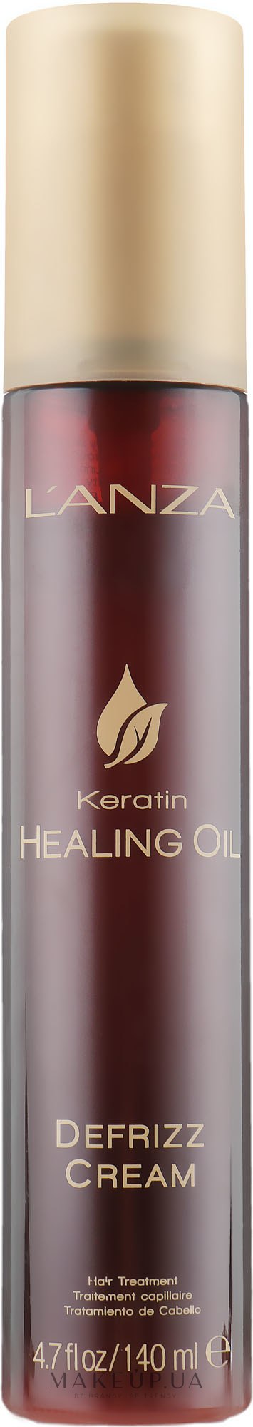 Розгладжувальний крем для волосся - L'anza Keratin Healing Oil Defrizz Cream — фото 140ml