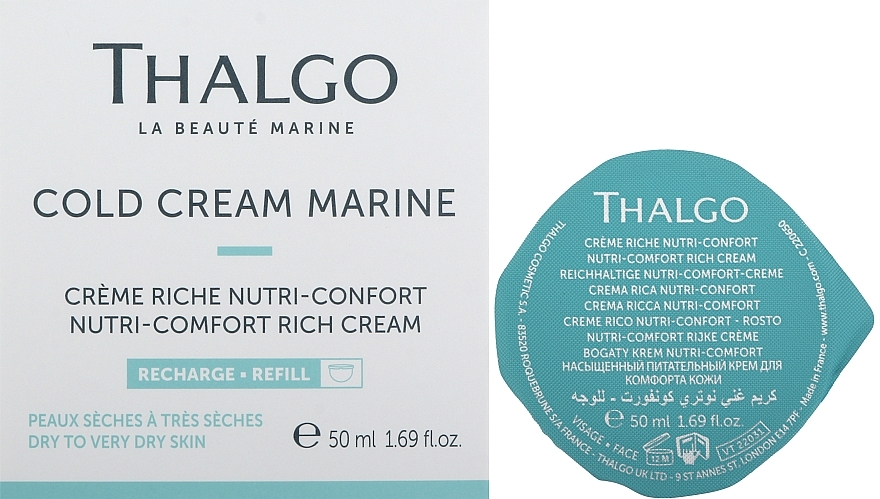 Інтенсивний крем для обличчя "Живлення-комфорт" - Thalgo Cold Cream Marine Nutri-Confort Rich Cream (змінний блок) — фото N2