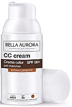 Парфумерія, косметика Депігментувальний CC-крем для обличчя - Bella Aurora CC Cream Extra Covering SPF50+