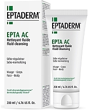 Очищающий флюид для жирной кожи лица - Eptaderm Epta AC Cleansing Fluid — фото N1