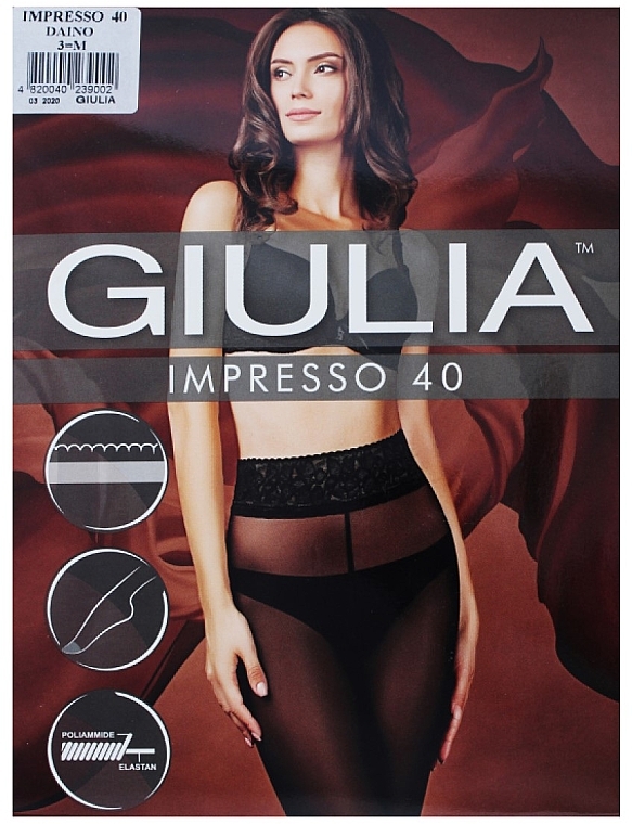 Колготки для жінок "Impresso" 40 Den, daino - Giulia — фото N1