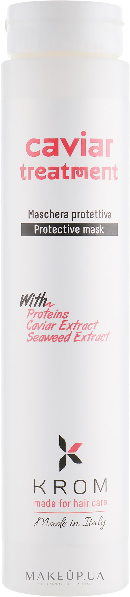 Маска защитная с протеинами, экстрактом икры, экстрактом морских водорослей - Krom Caviar Treatment — фото 250ml