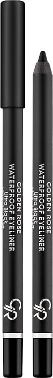 Водостойкий ультра-черный карандаш для глаз - Golden Rose Waterproof Eyeliner Longwear & Soft Ultra Black — фото N1