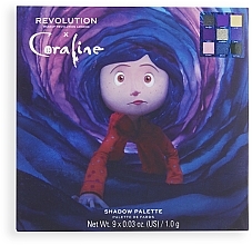 Палетка теней - Makeup Revolution X Coraline The Secret Door Eyeshadow Palette — фото N7