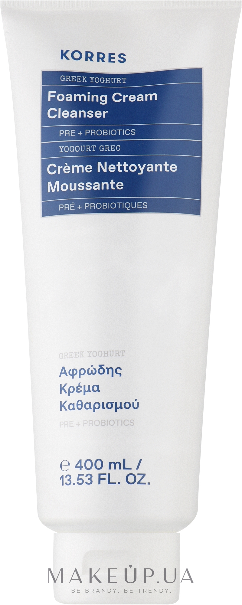 Пенка для умывания - Korres Greek Yoghurt Foaming Cream Cleanser Pre+ Probiotics  — фото 400ml