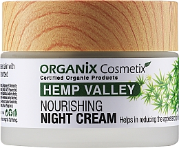 Духи, Парфюмерия, косметика Питательный ночной крем для лица - Organix Cosmetix Hemp Valley Nourishing Night Cream