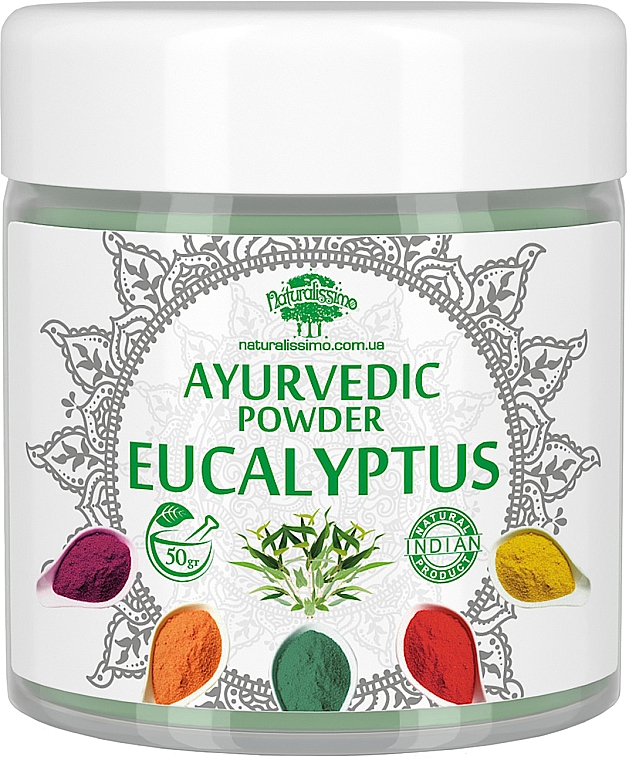 Аюрведична пудра "Евкаліпт" - Naturalissimo Ayurvedic Powder Eucalyptus — фото N1