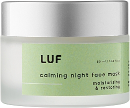 Парфумерія, косметика Заспокійлива нічна маска для обличчя з церамідами й пребіотиком - Luff Calming Night Face Mask