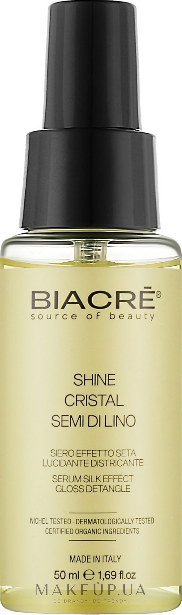 Сироватка-спрей для надання блиску волоссю - Biacre Shine Cristal Semi Di Lino — фото 50ml
