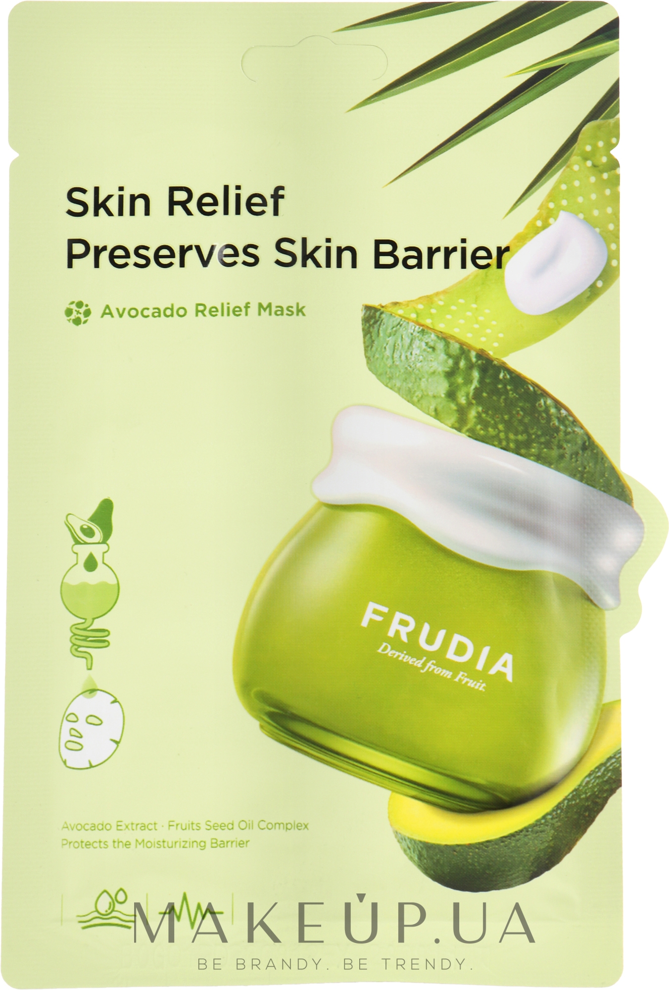 Маска тканинна для обличчя, з авокадо - Frudia Skin Relief Preserves Skin Barrier — фото 20ml
