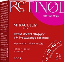 Духи, Парфюмерия, косметика Ночной крем для лица с ретинолом 0.1% - Miraculum Retinol Age-Synergy Filler Cream With 0.1% Pure Retinol