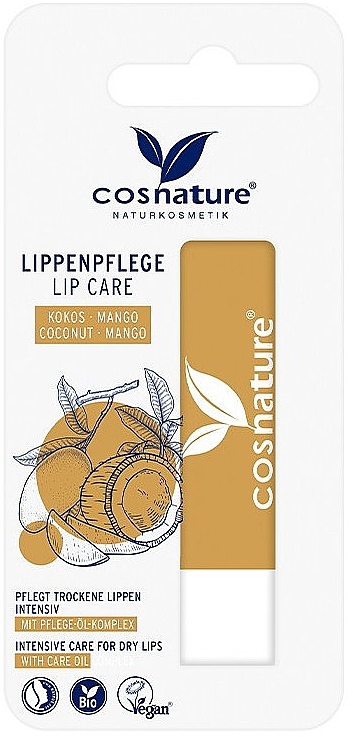 Бальзам для губ "Кокос и манго" - Cosnature Coconut & Mango Lip Balm — фото N1