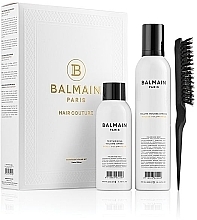 Набір - Balmain Magnificent Volume Set FW23 (h/spray/200ml + h/mousse/300ml + h/brush) — фото N1