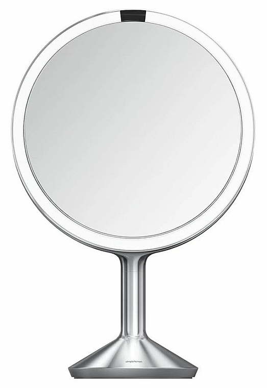 Зеркало сенсорное круглое, 25 см - Simplehuman Sensor Mirror Trio Max Stainless Steel — фото N1