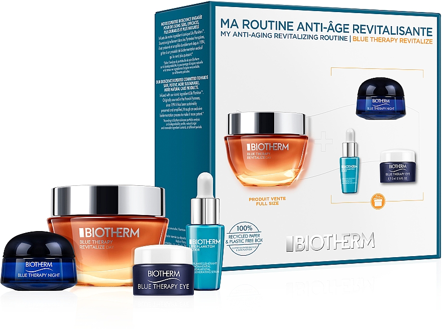 Набір - Biotherm Blue Therapy (day/cream/50ml + night/cream/15ml + elixir/7ml + eye/cr/5ml) — фото N1