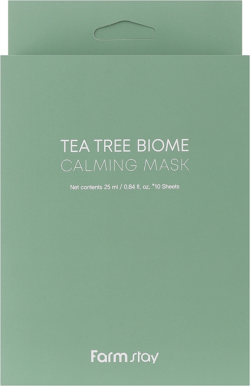 УЦЕНКА Успокаивающая маска с экстрактом чайного дерева - FarmStay Tea Tree Biome Calming Mask * — фото N1