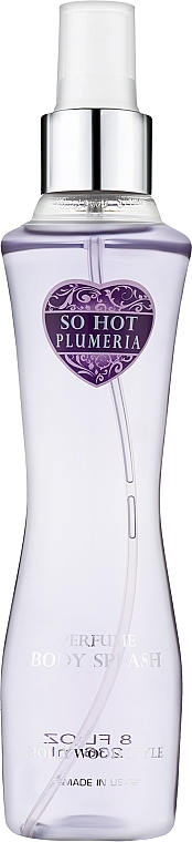 Спрей для тіла з ароматом плюмерії - Hollywood Style So Hot Plumeria Body Splash — фото N1