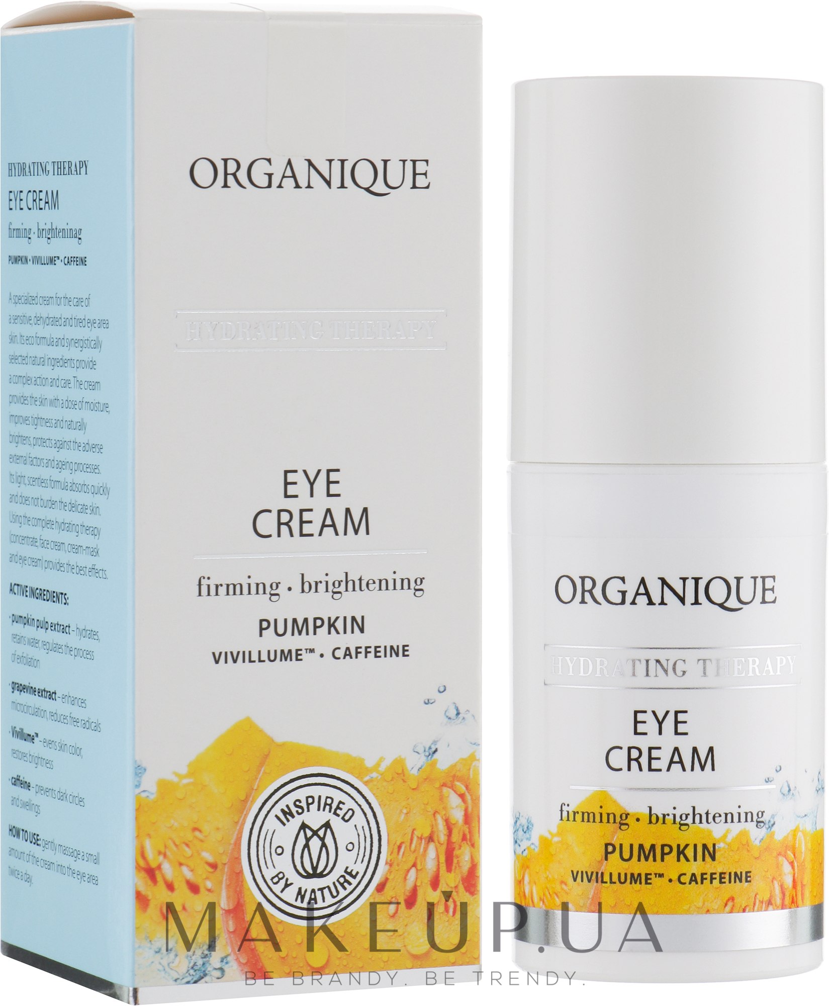 Мультфункціональний крем для контурів навколо очей - Organique Hydrating Therapy Eye Cream — фото 20ml