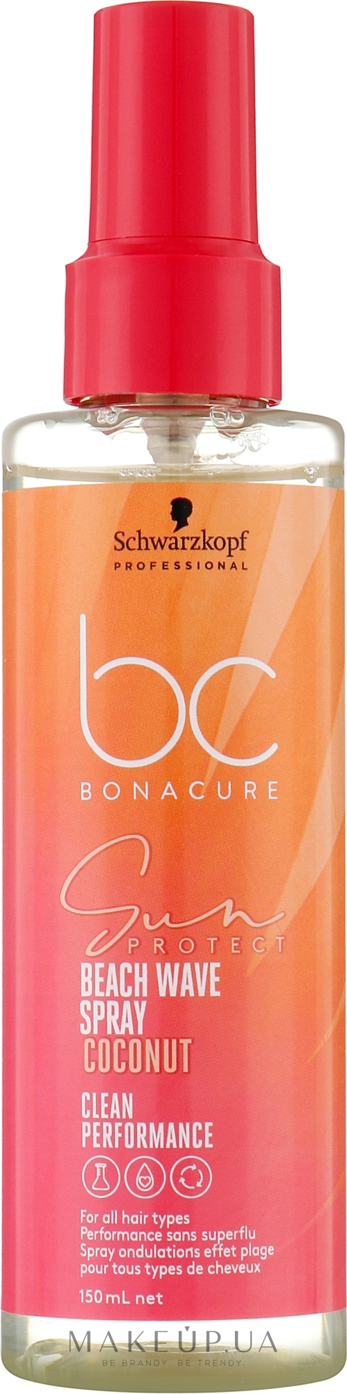 Солнцезащитный спрей для волос - Schwarzkopf Professional BC Bonacure Sun Protect Beach Waves Spray — фото 150ml