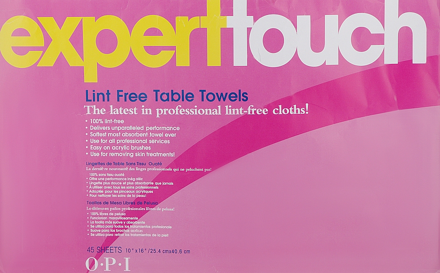УЦІНКА Рушники безворсові, одноразові - O.P.I. Expert Expert Touch Table Towels * — фото N1