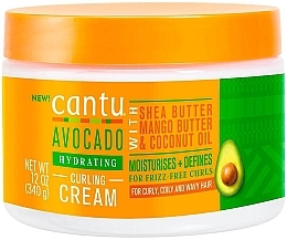 Увлажняющий крем для завивки волос с авокадо - Cantu Avocado Hydrating Curling Cream — фото N1