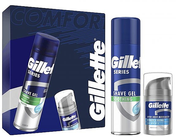 Набір - Gillette Series (gel/200ml + ash/balm/50ml) — фото N1