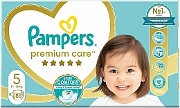 Підгузки Pampers Premium Care Розмір 5 (Junior), 11-16 кг, 88 штук - Pampers — фото N2