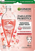 Парфумерія, косметика Регенерувальна тканинна маска для обличчя - Garnier Skin Naturals 2 Million Probiotics Fractions Repairing Sheet Mask