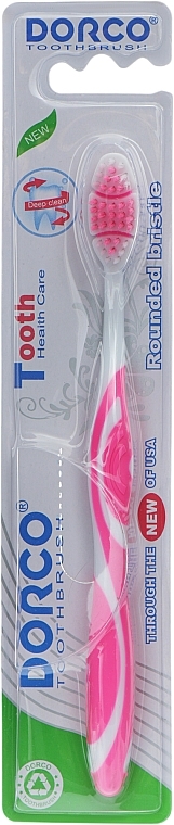Зубная щетка с гибкой головкой, розовая - Dorco — фото N1