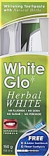 Набір з біло-рожевою щіткою - White Glo Herbal White Set (t/paste/100ml + t/brush/1pc + dental/flosser) — фото N2