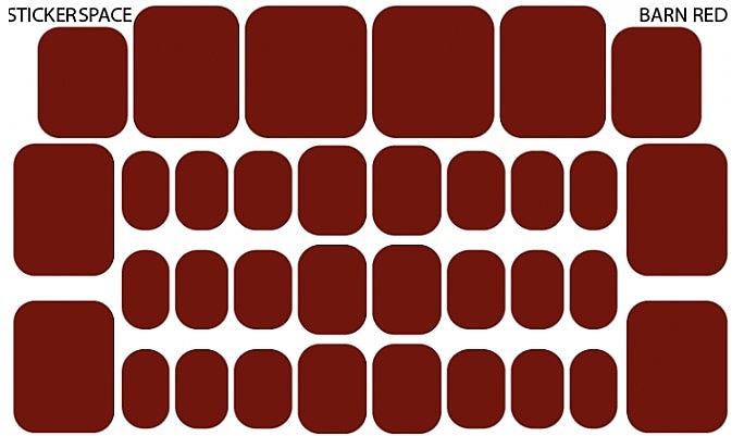 Дизайнерські наклейки для педикюру "Barn Red pedi" - StickersSpace — фото N1