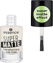 Духи, Парфюмерия, косметика Суперматовое верхнее покрытие для ногтей - Essence Super Matte Transforming Top Coat
