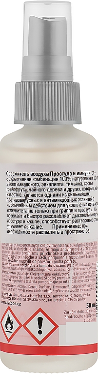 Аромаспрей з антимікробним ефектом - Saloos Aromatherapy Nachlazení & Imunita — фото N2