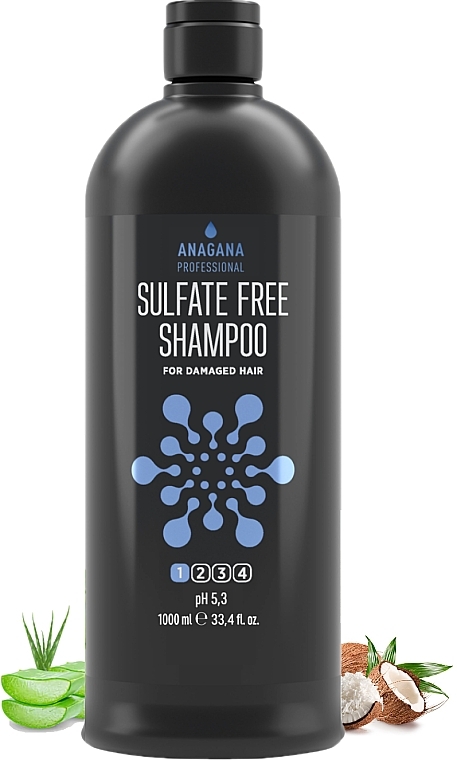 Бессульфатный шампунь для поврежденных волос - Anagana Professional Sulfate Free Shampoo — фото N2