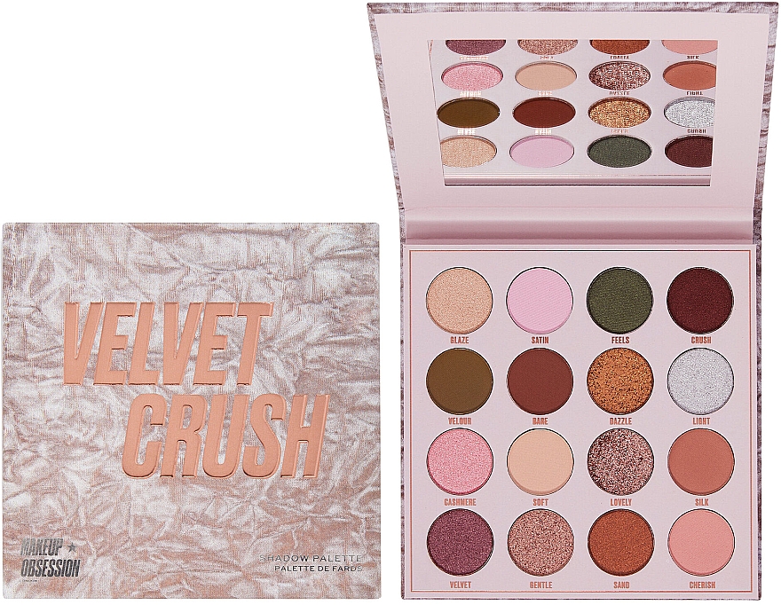 Палетка тіней для повік - Makeup Obsession Velvet Crush Eyeshadow Palette — фото N1