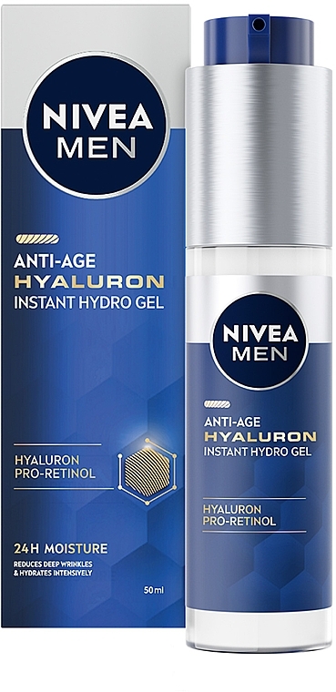 Антивіковий гідрогель "Гіалурон" - NIVEA MEN Anti-Age Hyaluron Hydro Gel — фото N1